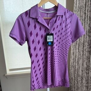Nike Purple Diamond Pattern Polo Shirt